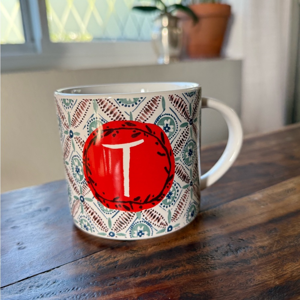Anthropologie monogrammed mug “T”